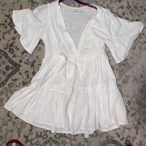 Princess Polly white wrap dress